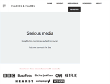 Tablet Screenshot of flashesandflames.com